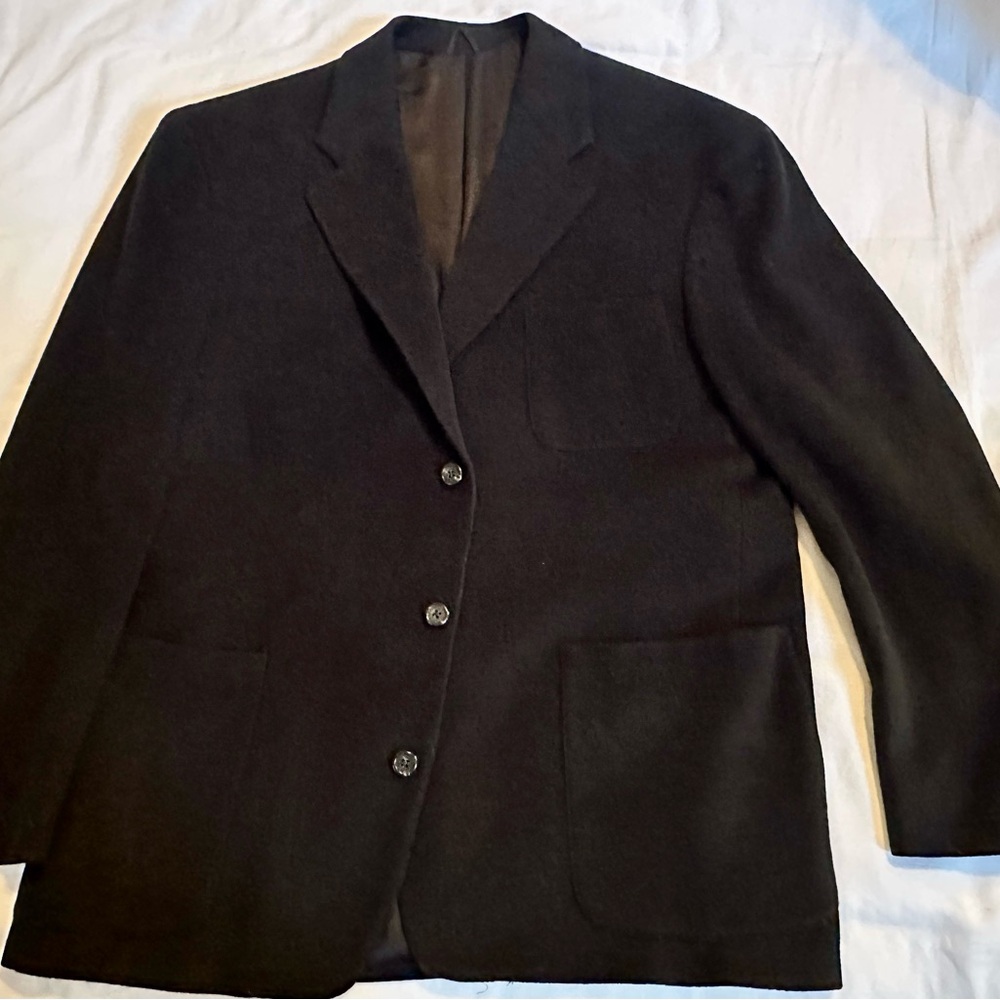 J. Crew black wool and cashmere Men's Blazer